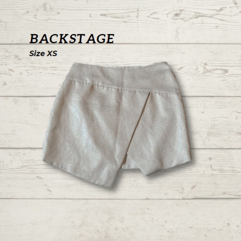 Backstage Silver Mini Skirt